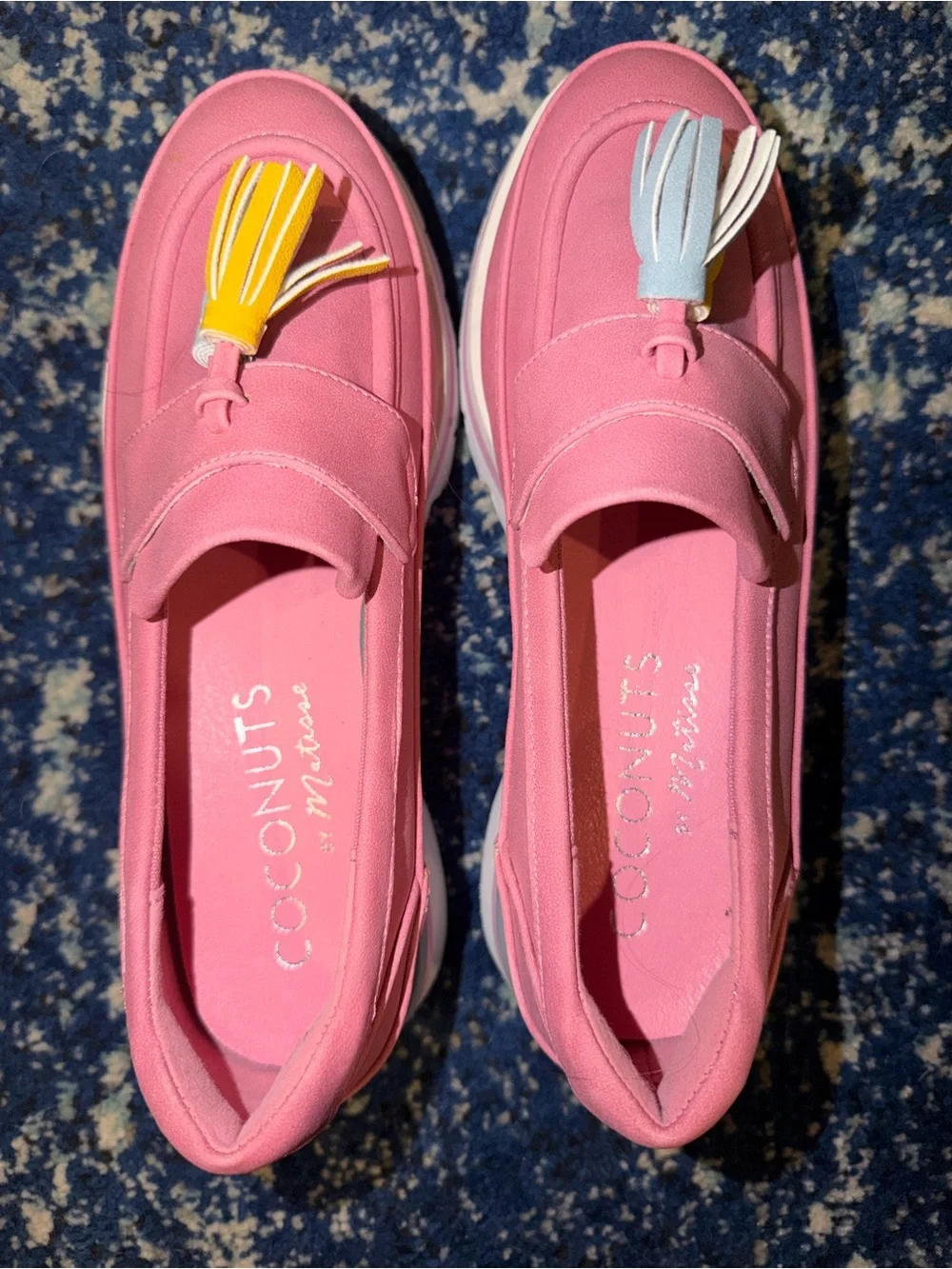 Coconuts by Matisse Pink Loafers with Two-Tone Tassels
